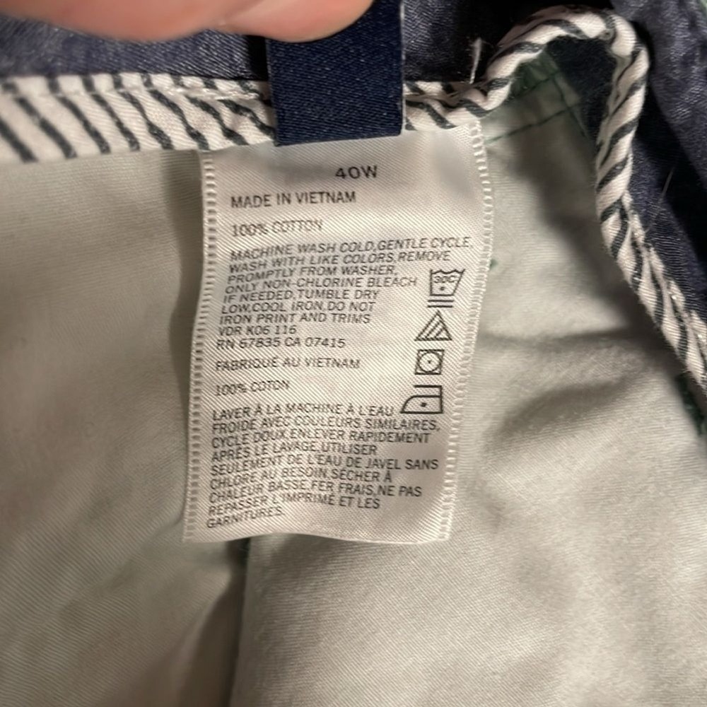 Nautica The Deck Short Sage Green Cotton Chino Shorts Size Men's 41W - Picture 8 of 8